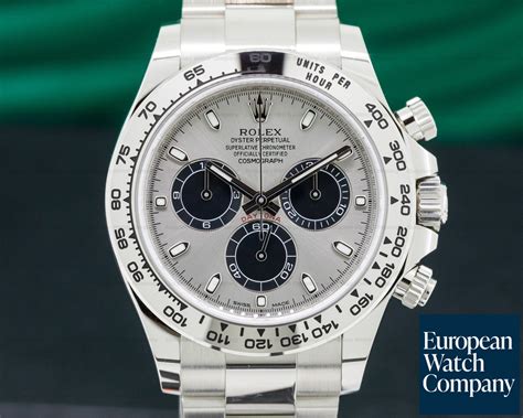 rolex daytona black face white gold|Rolex daytona 18k white gold.